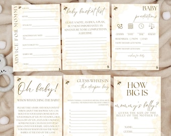 Pacchetto giochi per baby shower Honey Bee Pacchetto giochi per baby shower Honeycomb Baby Pacchetto giochi per baby shower Baby Shower Feud Pacchetto giochi Bumble Bee