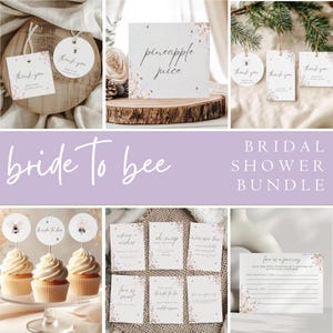 Bride To Bee Bridal Shower Invitation Bundle She Found Her Honey Bridal Shower Bundle Bee Themed Bridal Shower Digital Download