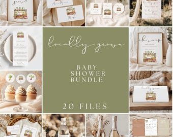 Locally Grown Baby Shower Bundle - Farmers Market Invitation Set
