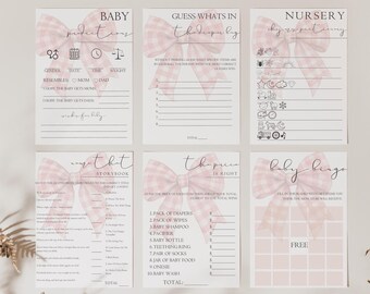 Bundel met Berry Sweet Babyshower-spellen pdf, bewerkbare babyshower-spellen aardbei
