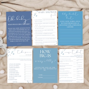 Under The Sea Baby Shower Games Bundle, Blue Ocean Baby Shower Games Download, Nautical Sea Creatures Baby Shower Games Bundle Template