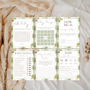 Locally Grown Baby Shower Game Bundle, Farmers Market Baby Shower Bundle, Baby Party Games, Home Grown Baby Shower Games Bundle
