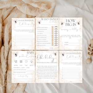 A Little Honey Baby Shower Games Bundle, Honey Bee Baby Shower Games, Sweet As Can Bee Shower Games, Mommy To Bee Baby Shower Games