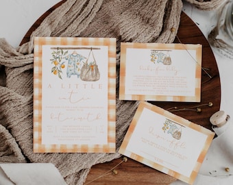 En liten sötnos babyshowerinbjudan - Citrusinbjudan