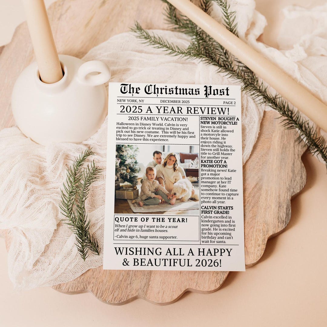 Year in Review Holiday Card Template, What A Year Card Photo Collage
