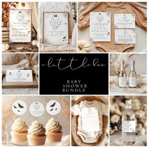Little Boo Is Almost Due Baby Shower Uitnodiging Bundel, Ghost Baby Shower Bundel, Halloween Baby Shower Uitnodiging En Decor, Spooky Baby Shower