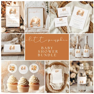 A Little Pumpkin Baby Shower Bundle, Fall Floral Pumpkin Baby Shower Invite, Autumn Baby Shower, Fall Pumpkin Baby Shower Bundle