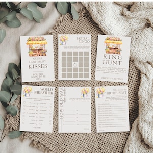 Fresh Off The Market Bridal Shower Games Bundle Summer Farm Stand Bridal Shower Games Farmers Market Bridal Shower Games Bundle