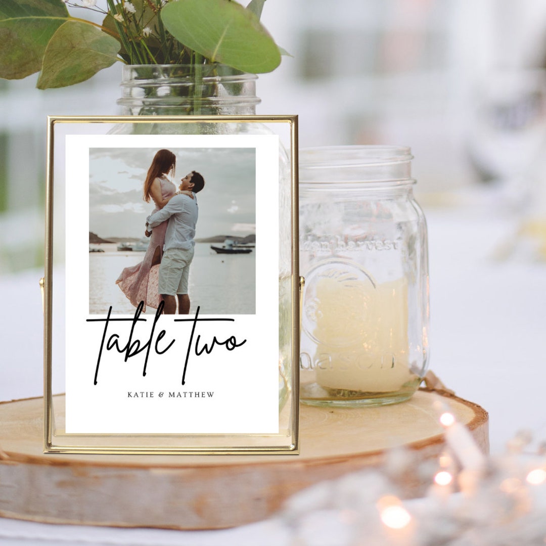 Wedding Table Numbers With Photos | Customized Photo Table Numbers ...