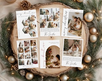 2025 Christmas Card, Editable Nordic Christmas, Modern Holiday Card, Holiday Photo Cards, Christmas Photo Card, Photo Card