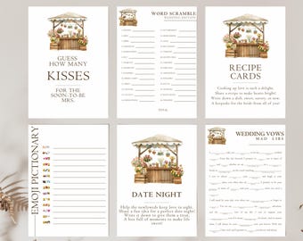Fresh Off The Market Bridal Shower Games Bundle Shes Off The Market Bridal Shower Games Farmers Market Themed Bridal Shower Games Set