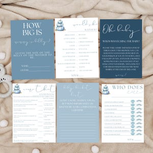 Blue A Little Pumpkin Baby Shower Games Bundle, Little Pumpkin Shower Games, Autumn Baby Shower Games, Blue Pumpkin Baby Shower Games