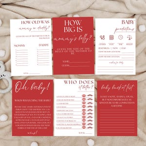 Merry Little Baby Shower Games Bundle, Christmas Merry Little Baby Shower Printable Games Bundle