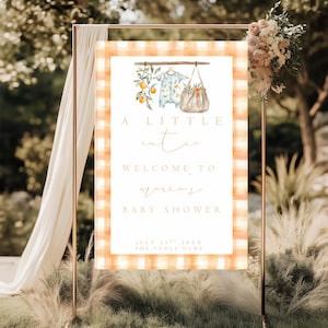 A Little Cutie Is On The Way Baby Shower Welcome Sign, Citrus Baby Shower Welcome Sign, Cutie Baby Shower Welcome Sign, Little Cutie