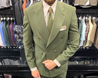 green lining coat pant