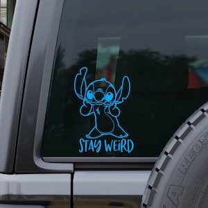 Stay weird Stitch- Decal, Sticker, Car, Laptop, Tumbler, Disney, Tinkerbell, Magic
