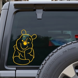 Winnie Puuh Peeker- Abziehbild, Aufkleber, Auto, Laptop, Becher, Journal, Notizbuch, Pooh Bär, peeking