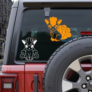 Vulpix-sticker, sticker, auto, laptop, beker, dagboek, notitieboekje, Pokemon, schattig