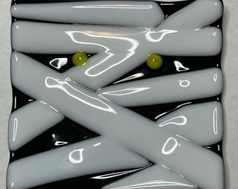 Mummieschaal, ring en snoepschaal van gesmolten glas
