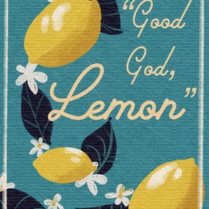 Good God Lemon, 30 Rock, Liz Lemon vintage poster. A3- en A4-formaten beschikbaar