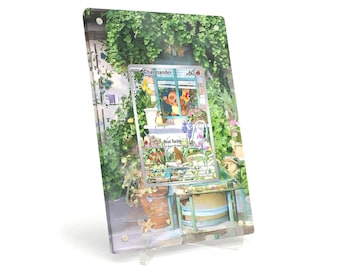Extended Artwork Display Case Frame suitable for Pokemon Charmander SVP 044 including stand