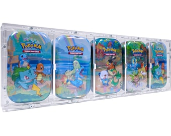 Acrylic case suitable for 5x Pokemon Mini Tins