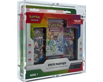 Estuche acrílico adecuado para la colección de ilustraciones de Pokémon First Partner 2026.