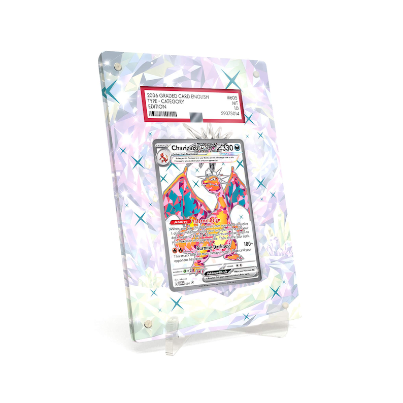 Extended Artwork Display Case Rahmen passend für PSA Pokemon Charizard ex Scarlet & Violet Promos (SVP) #056 inkl. Ständer Bild 1