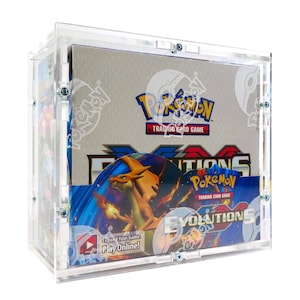 Estuche de acrílico fabricado en Alemania adecuado para la exhibición de 36 paquetes de Pokémon XY (caja de refuerzo): ¡solo XY!