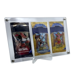 Made in Germany acrylic case suitable for 3x Lorcana Booster with acrylic stand frame