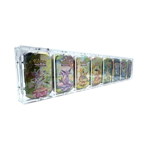 Acrylic case suitable for 8x Pokemon Mini Tin Prismatic Evolutions