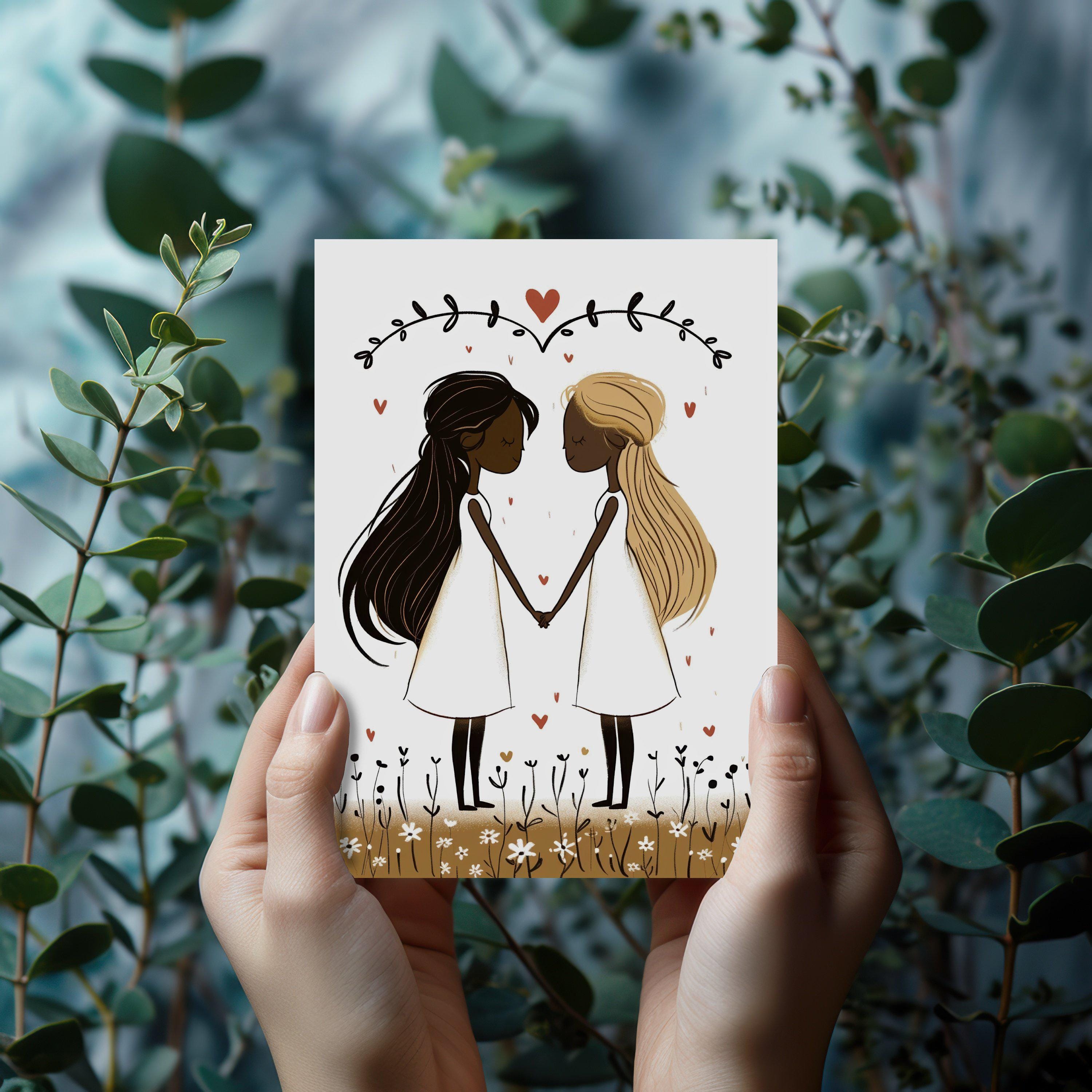 Love is Love Printable Greeting Card, Digital Download, Same-sex Couple ...