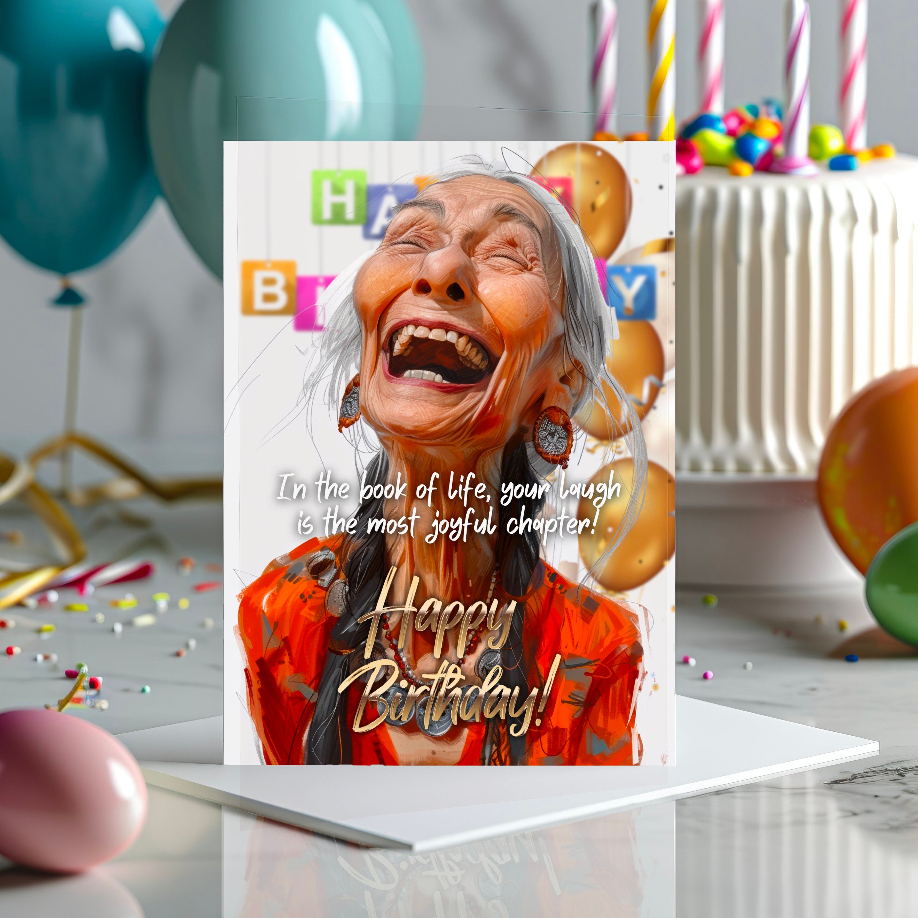 Happy Birthday Greeting Card, Printable Digital Download, Joyful ...