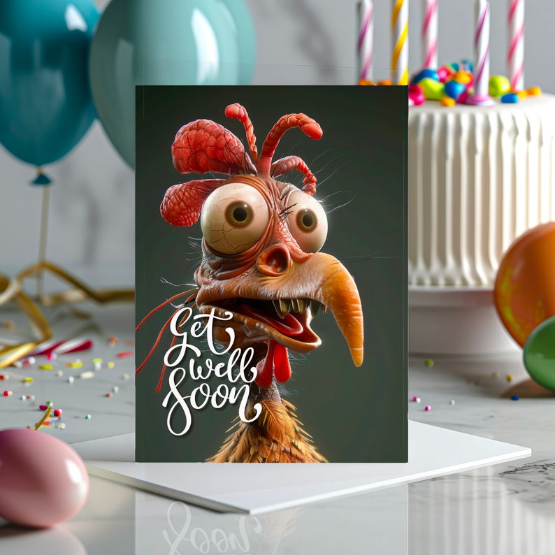 Hilarious Get Well Soon Card, Funny Printable Digital Download Greeting ...