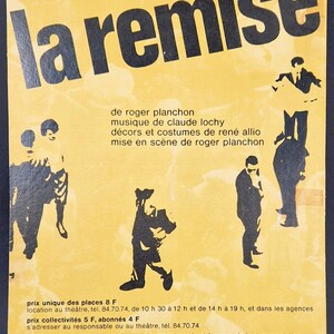 Cartel publicitario antiguo - cartón - La Remise - Roger Planchon -