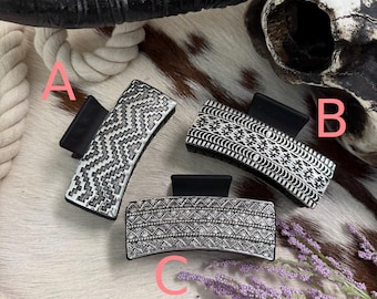 WESTERN HAIR CLIP I Rodeo Cowgirl Hair Claw I Western Casting Hair Clip