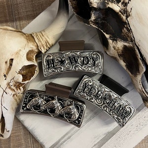 WESTERN HAIR CLIP I Rodeo Cowgirl Hair Claw I Western Casting Hair Clip