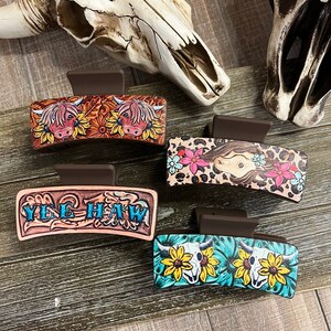 WESTERN HAIR CLIP / Rodeo Cowgirl Hair Claw