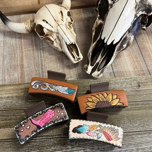 WESTERN HAIR CLIP / Rodeo Cowgirl Hair Claw
