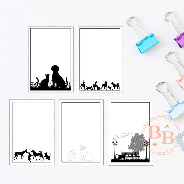 Multiple Cats& Dogs-Themed Author Signature Book Plates, Autographs for Books// Bookplates// Dog Walker// Kitties// Dog Theme Book Gift