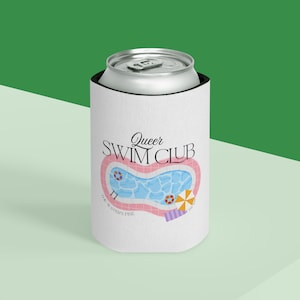Queer Swim Club Can Cooler | Pool Float Retro Swim Design