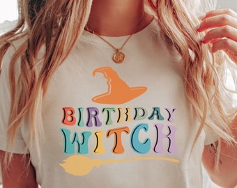 Birthday Witch Witchy Vibes Halloween Shirt (Unisex T-Shirt)