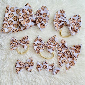 Cookie Monster Newborn, Baby, & Toddler Girl Bow on Headwrap/Bow on Headband/Clip On Bows/Piggie Bow/Mini Bow