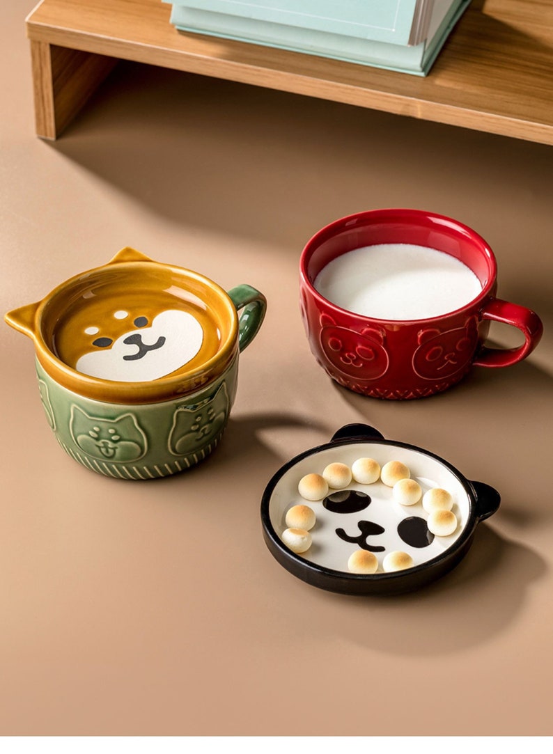 Handmade Ceramic Animal Cup / Cute Shiba Dog Cup / Cute Cat Etsy