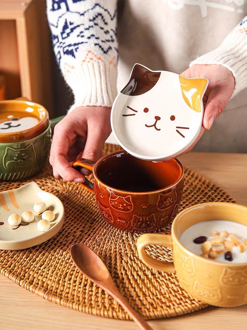 Handmade Ceramic Animal Cup / Cute Shiba Dog Cup / Cute Cat Etsy