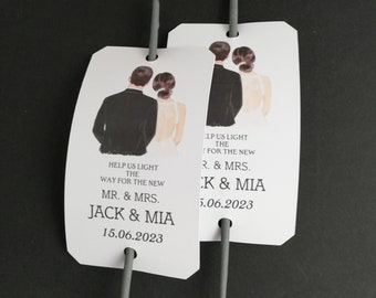 SPARKLER TAGS for wedding, Personalised Wedding Let Love Sparkle, party, anniversary, engagement Tags for Sparklers