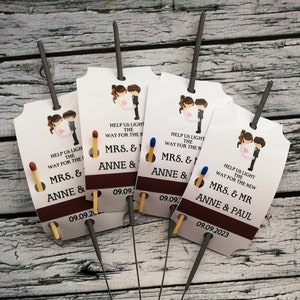 TAG SPARKLER personalizzati per matrimoni, Let Love Sparkle, feste, anniversari, tag di fidanzamento per Sparklers