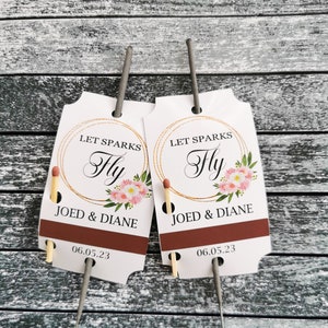 ÉTIQUETTES CIERGES scintillantes pour mariage, mariage personnalisé Let Love Sparkle, fête, anniversaire, fiançailles, étiquettes pour cierges magiques