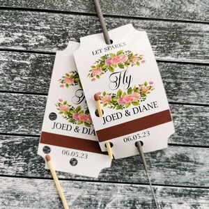 TAG SPARKLER per matrimonio, matrimonio personalizzato Let Love Sparkle, festa, anniversario, fidanzamento, tag per Sparklers