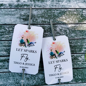 TAG SPARKLER personalizzati per matrimoni, Let Love Sparkle, feste, anniversari, tag di fidanzamento per Sparklers